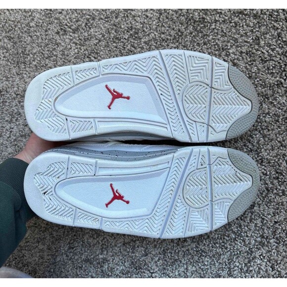 Nike Air Jordan 4 Retro White Oreo Size 5 Youth (Size 6.5 Women's) - Picture 5 of 9